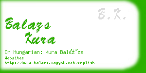 balazs kura business card